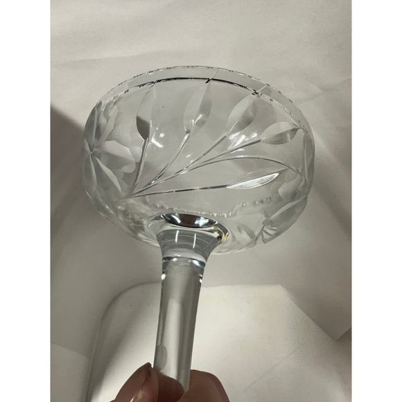 Cut Glass Crystal Compote Antique American Brilliant Period ABP Candy Dish 6.5” - Picture 6 of 8